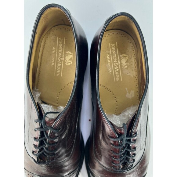 Johnston & Murphy Aristocraft Men\'s Cap Toe Dress Shoes Size 10.5 E Wide Leather main image 10